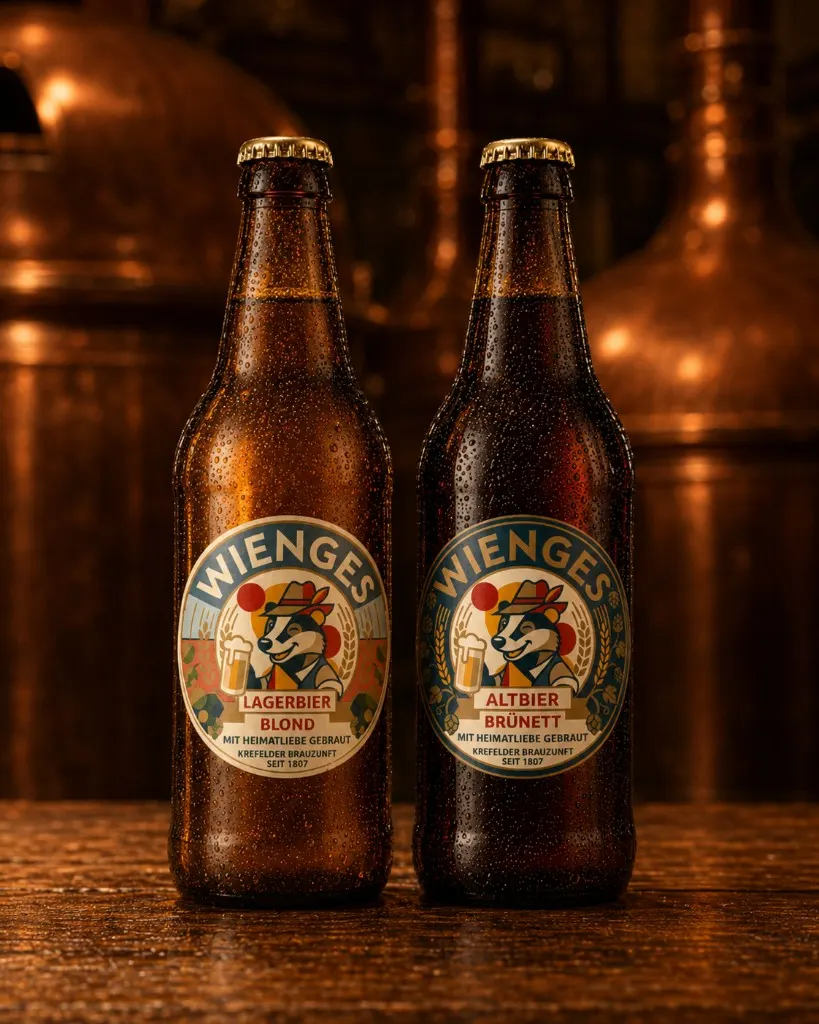 Wienges Blond und Brünett, zwei Flaschen